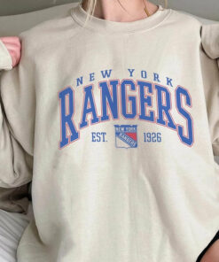 Vintage New York Rangers Hockey Logo Unisex Crewneck Sweatshirt 1