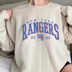 Vintage New York Rangers Hockey Logo Unisex Crewneck Sweatshirt 1