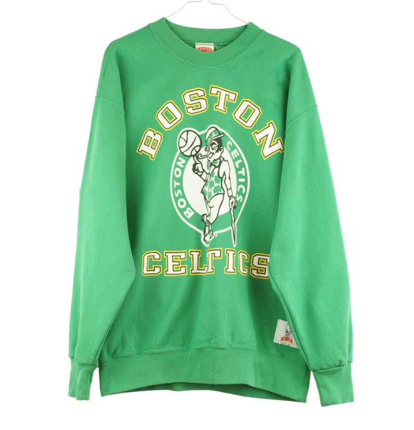 Vintage Style 1990s Boston Celtics Basketball Logo Crewneck Sweatshirt