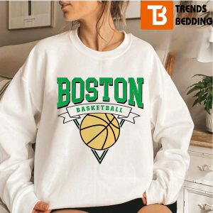 Vintage Style 90s Boston Basketball Crewneck Sweatshirt