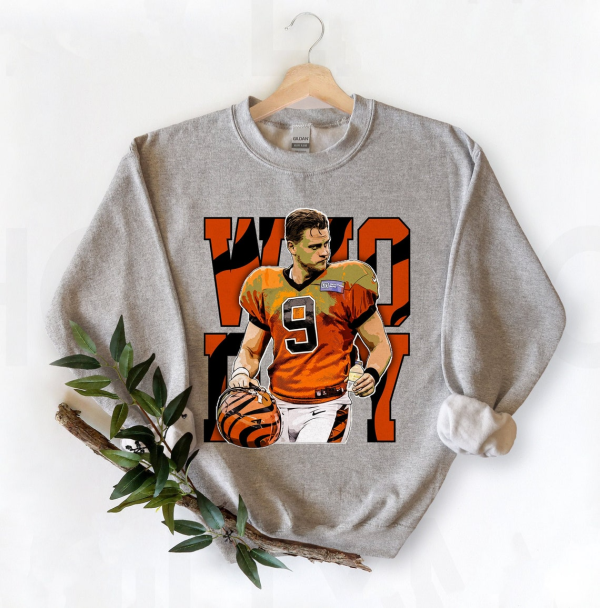 Vintage Style Joe Burrow Cincinnati Bengals Football Crewneck Sweatshirt