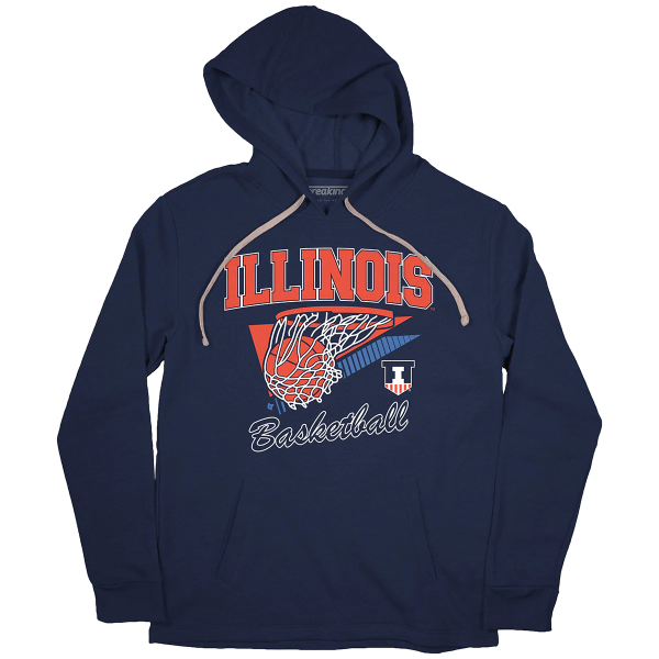 Vintage University Of Illinois Fighting Illini Basketball Hoodie