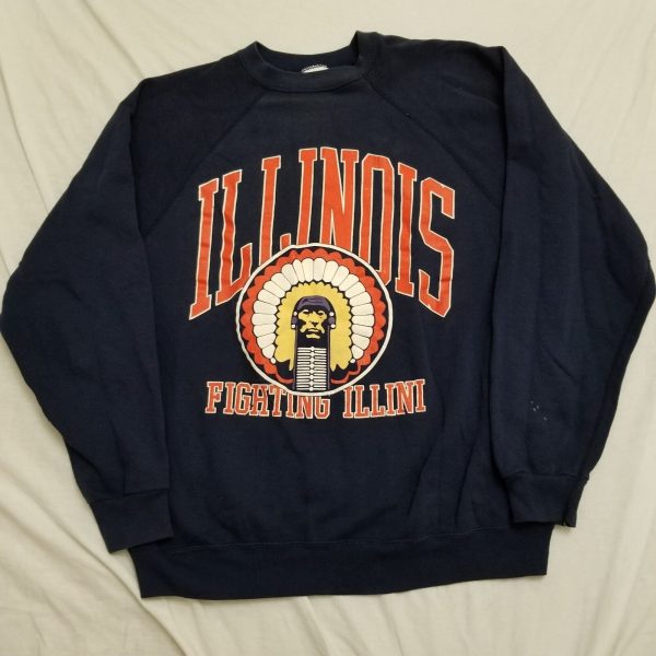 Vintage University Of Illinois Fighting Illini NCAA Sweatshirt