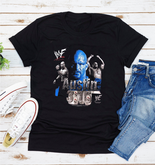 Vintage WWF Stone Cold Steve Austin Graphic T-Shirt Unisex Fashion