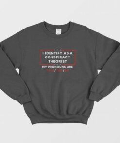 I Identify As A Conspiracy Theorist My Pronouns Are Told You So Sweatshirt 3