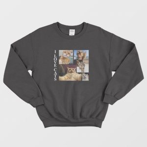 I Love Cats Funny Sweatshirt