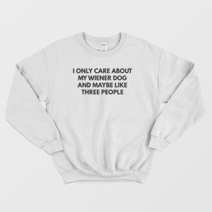 I Only Care About My Wiener Dog and Maybe Like Three People Sweatshirt