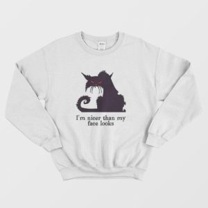 I’m Nicer Than My Face Looks Halloween Sweatshirt