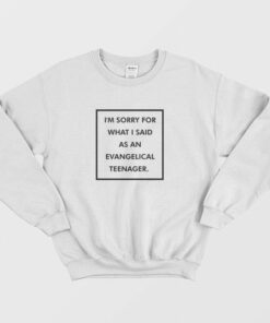 Im Sorry For What I Said As An Evangelical Teenager Sweatshirt 1