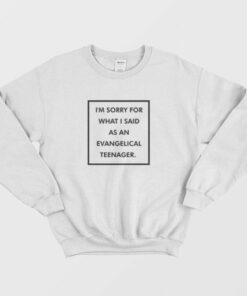 I'm Sorry For What I Said As An Evangelical Teenager Sweatshirt 1 Im Sorry For What I Said As An Evangelical Teenager Sweatshirt 3