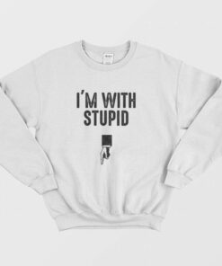 Im With Stupid Matching Couple Sweatshirt 2