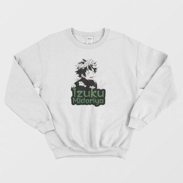 Izuku Midoriya Flower Crown Cute Sweatshirt