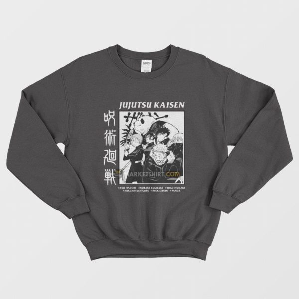 Jujutsu Kaisen Sweatshirt Yuji Nobara Toge Megumi Maki Panda