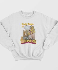 Lady Gaga In Telephone Sweatshirt 1 Lady Gaga In Telephone Sweatshirt 2
