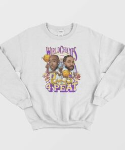 Lakers Freddie Gibbs And Big Sean 4 Peat Sweatshirt 3