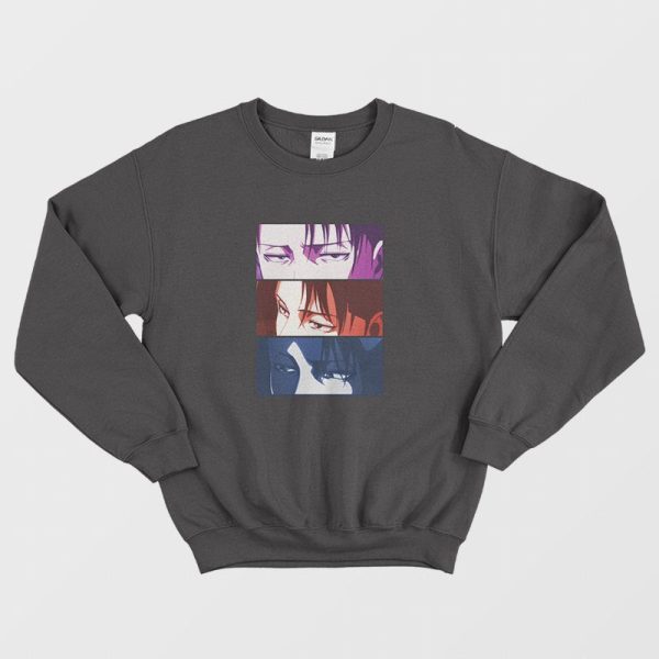 Levi Ackerman Eyes Attack On Titan Sweatshirt