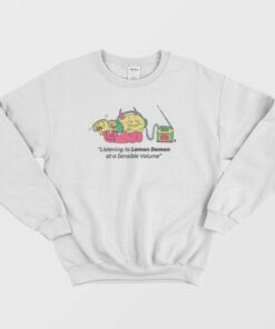 Listening To Lemon Demon At A Sensible Volume Sweatshirt 1 Listening To Lemon Demon At A Sensible Volume Sweatshirt 2
