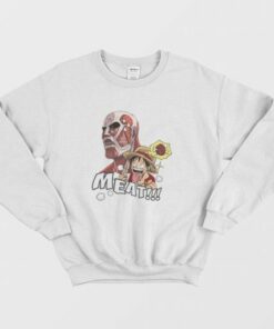 Luffy X Titan Meat Attack On Titan One Piece Sweatshirt 3 Luffy X Titan Meat Attack On Titan One Piece Sweatshirt 4