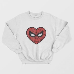 Marvel Spider Man Face Mask Heart Sweatshirt 1 1