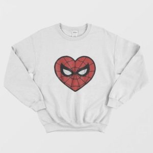 Marvel Spider Man Face Mask Heart Sweatshirt 2 1