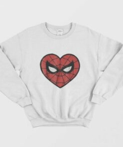Marvel Spider Man Face Mask Heart Sweatshirt 2