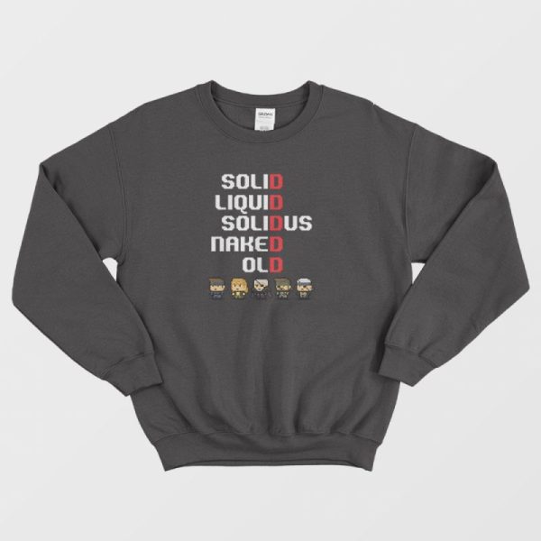 Metal Gear Solid Liquid Solidus Naked Old Sweatshirt