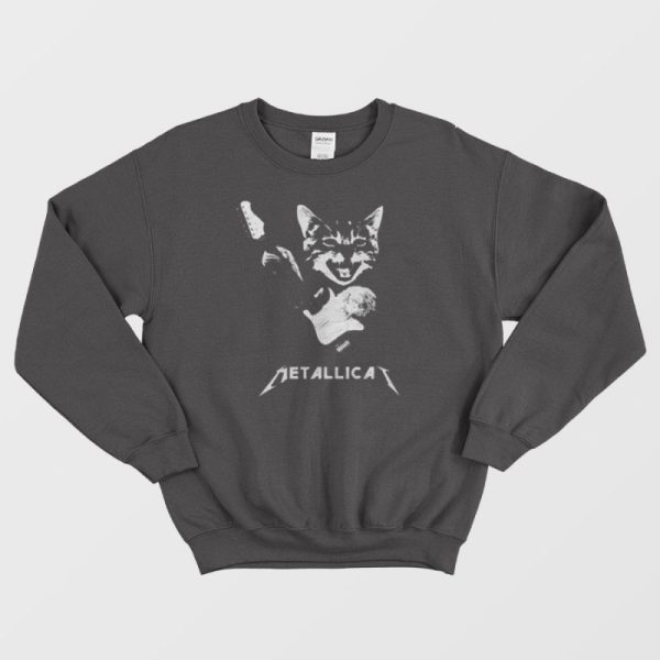 Metallicat Funny Heavy Metal And Cat Lover Sweatshirt