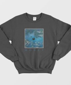 Monet Waterlily Cat Sweatshirt 1