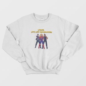 Ms Marvel Ladies Lets Get Information Sweatshirt