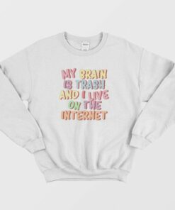My Brain Is Trash and I Live On The Internet Sweatshirt 3
