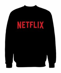 Netflix Logo Black Swearshirt 2