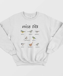 Nice Tits Blue Tit Marsh Tit Crested Tit Long Tailed Tit Great Tit Sweatshirt 2