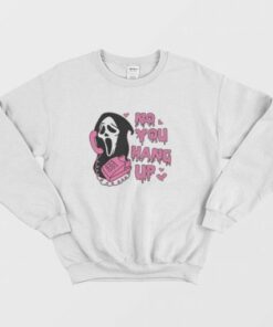 No You Hang Up Funny Ghost Face Sweatshirt 3