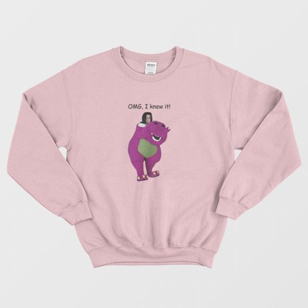 Omg I Knew It Barney Michael Jackson Sweatshirt