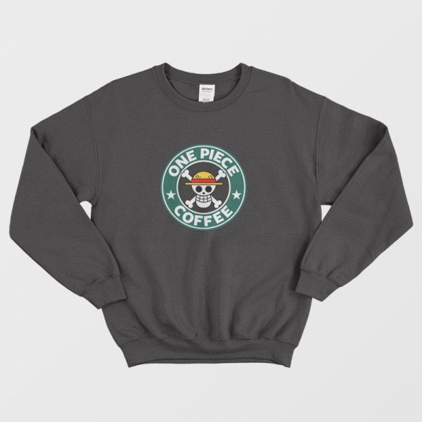 One Piece Coffee Starbucks Coffee Parody Sweatshirt