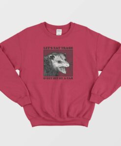 Opossum Let's Eat Trash and Get Hit By A Car Sweatshirt 1 Opossum Lets Eat Trash and Get Hit By A Car Sweatshirt 2