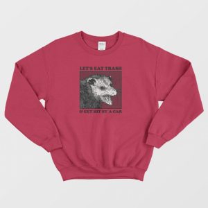 Opossum Let’s Eat Trash and Get Hit By A Car Sweatshirt