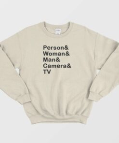 Person Woman Man Camera Tv Sweatshirt 1
