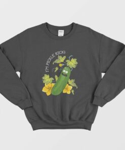 Pickle Rick Flower Sweatshirt Rick and Morty 1 Pickle Rick Flower Sweatshirt Rick and Morty 2