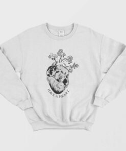 Pig And Cow Have a Heart Sweatshirt 1