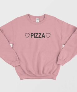 Pizza Love Pink Sweatshirt 1