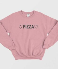 Pizza Love Pink Sweatshirt 2