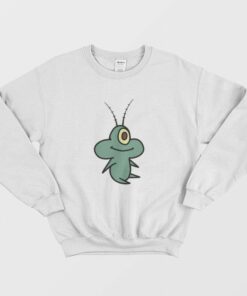 Plankton Eating Popcorn Sweatshirt Spongebob 1