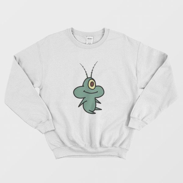 Plankton Eating Popcorn Sweatshirt Spongebob