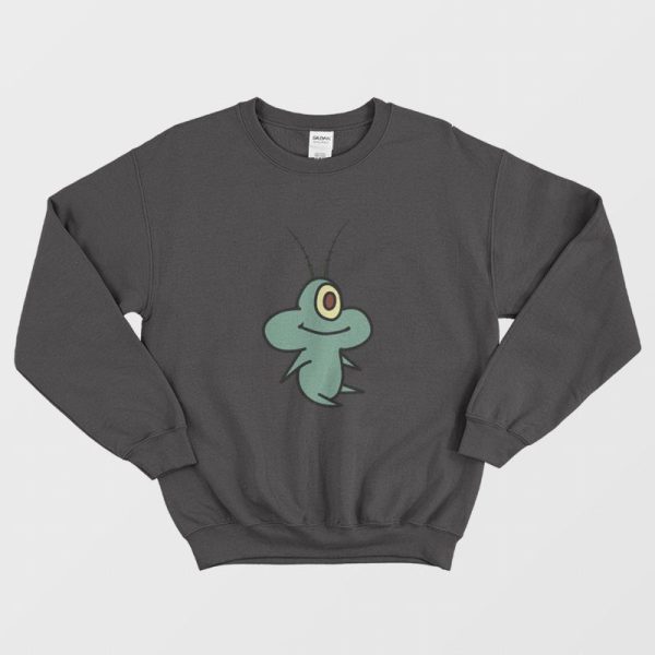 Plankton Eating Popcorn Sweatshirt Spongebob