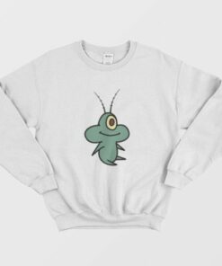 Plankton Eating Popcorn Sweatshirt Spongebob 3