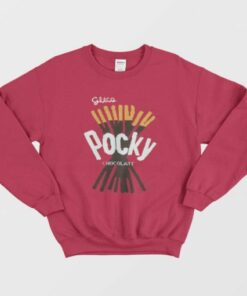 Pocky Logo Red Sweatshirt 1 Pocky Logo Red Sweatshirt 3