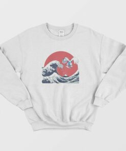 Pokemon Lugia Japanese Wave Sweatshirt 1 Pokemon Lugia Japanese Wave Sweatshirt 2