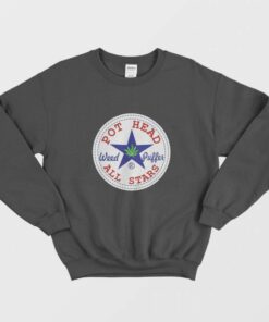 Pot Head All Stars Weed Puffer Sweatshirt 1