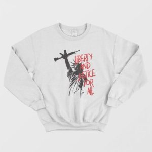 Pro Liberty and Justice For All  Gun Rights Sweatshirt